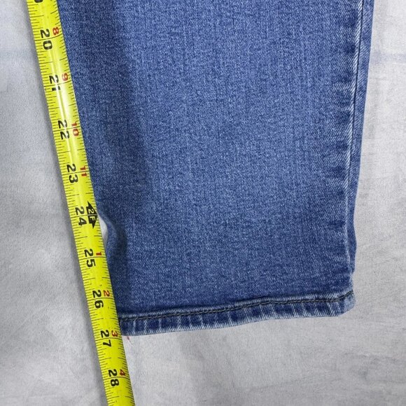 Levi's Tapered Leg Jeans Womens Blue Denim High Waisted 5-Pocekts Size 32 - Picture 16 of 16